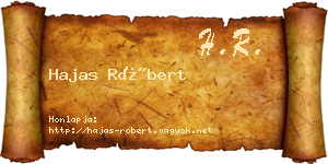 Hajas Róbert névjegykártya
