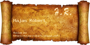 Hajas Róbert névjegykártya